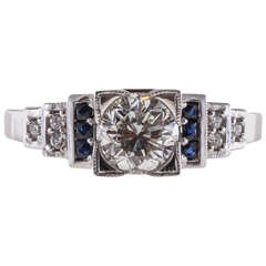 Peter Suchy Sapphire Diamond Platinum Ring 3