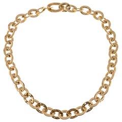 Pomellato Graduated Oval Link Yellow Gold Necklace
