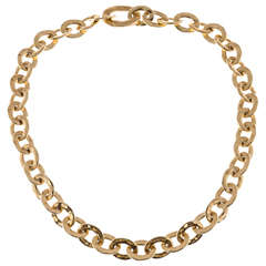 Pomellato Graduated Oval Link Yellow Gold Necklace 6