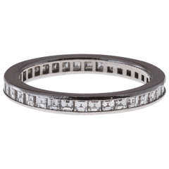 Tiffany & Co. Diamond Platinum Eternity Ring 7