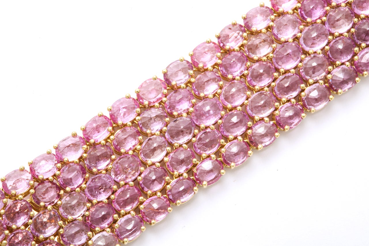 Magnificent Paolo Costagli Pink Sapphire Bracelet 1