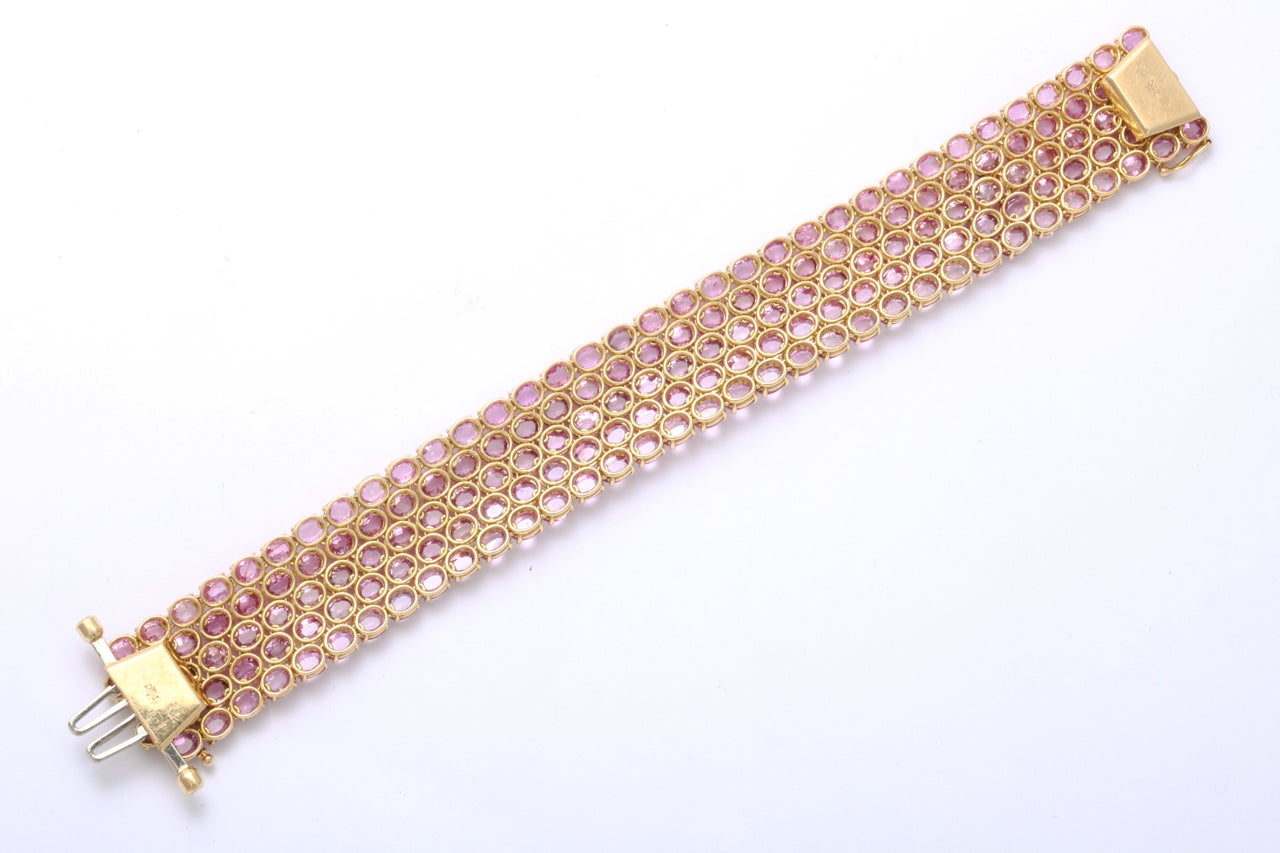 Magnificent Paolo Costagli Pink Sapphire Bracelet 2