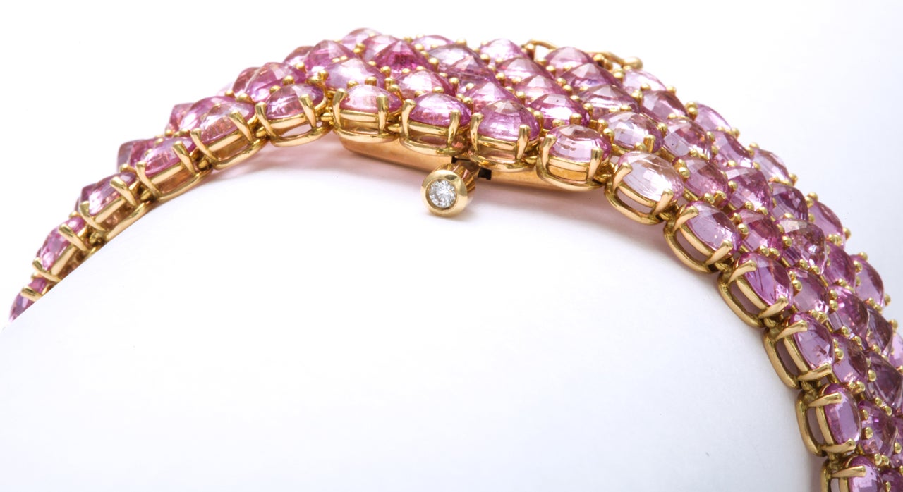 Magnificent Paolo Costagli Pink Sapphire Bracelet 5