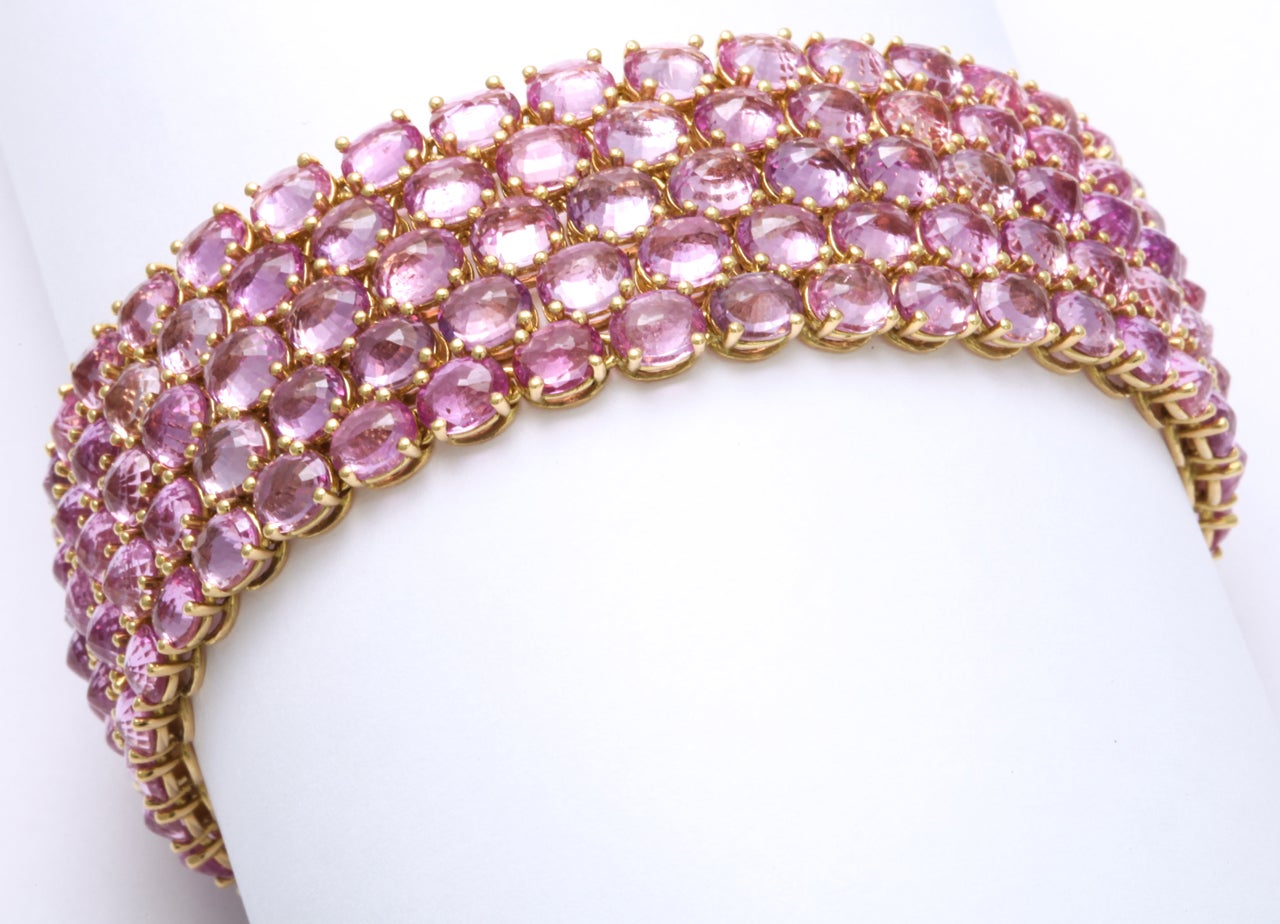 Magnificent Paolo Costagli Pink Sapphire Bracelet 6
