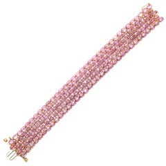 Magnifique bracelet de saphirs roses Paolo Costagli