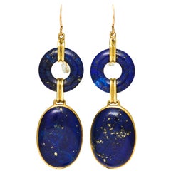 Russian Lapis Drop Earrings 5