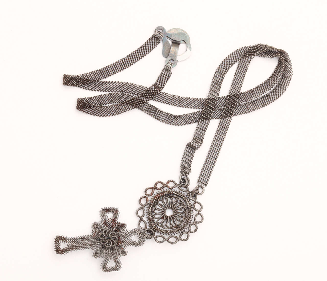 Antique GeorgianSilesian Wirework Cross c .1800 For Sale 1