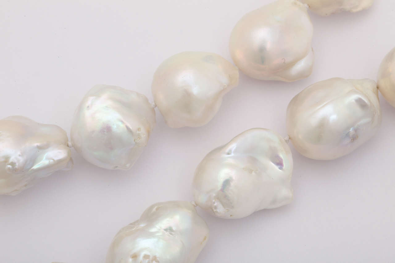 large baroque freshwater pearl necklace
