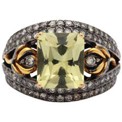 Lovely Scapolite Diamond Ring