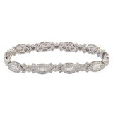 Elegant ribbon diamond bracelet
