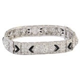 Superb Diamond  bracelet with Onyx accents