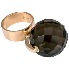 Smokey Quartz Ring that Spins