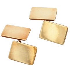 TIFFANY & CO. High Polished Gold Doublesided Cufflinks