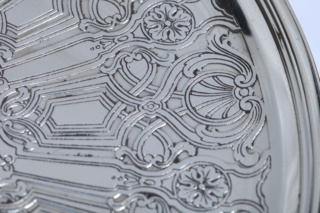 Art Deco Sterling Silver Tiffany and Co.  Pedestal Based Serving Platter 1