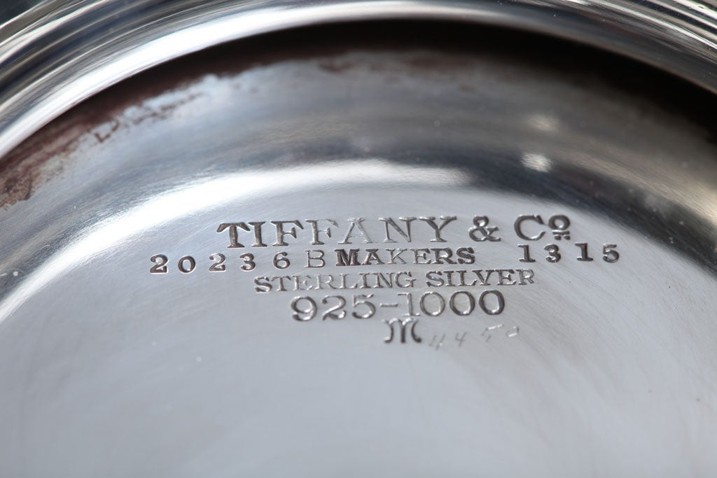 Art Deco Sterling Silver Tiffany and Co.  Pedestal Based Serving Platter 4