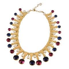 Retro Jeweled Collar by Trifari