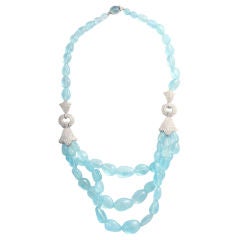 Aquamarine Diamond necklace