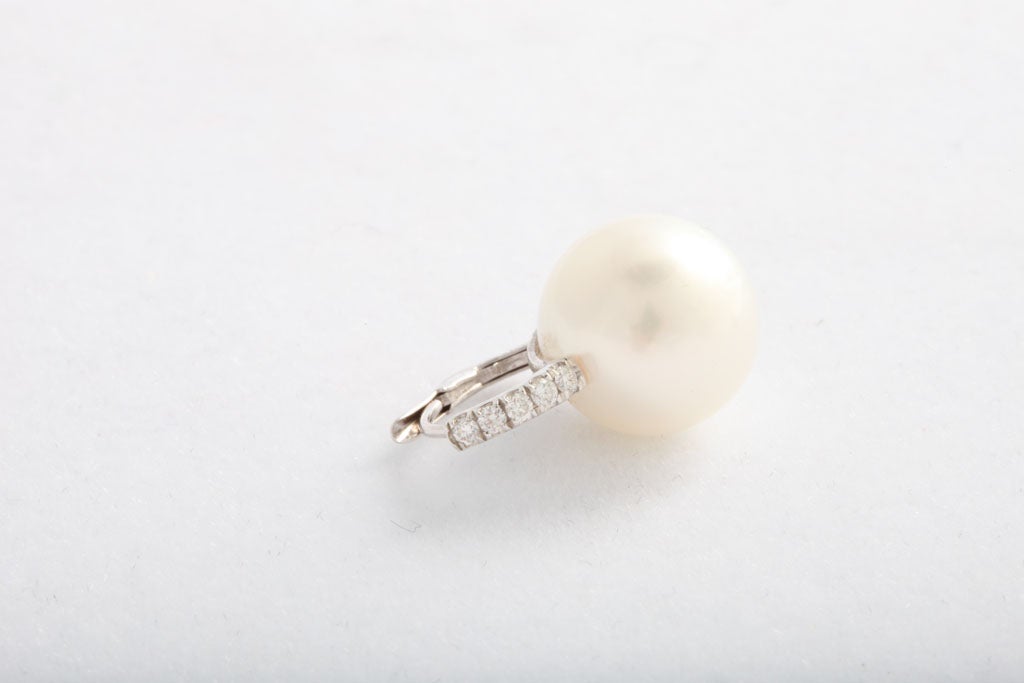 South Sea pearl and diamond earrings 2