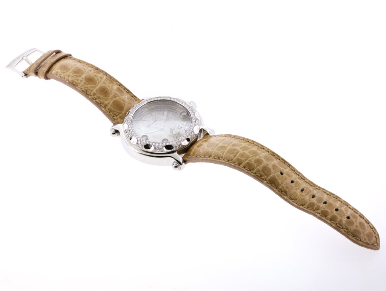 Chopard Lady's Stainless Steel and Diamond Happy Sport Snowflake Wristwatch 1