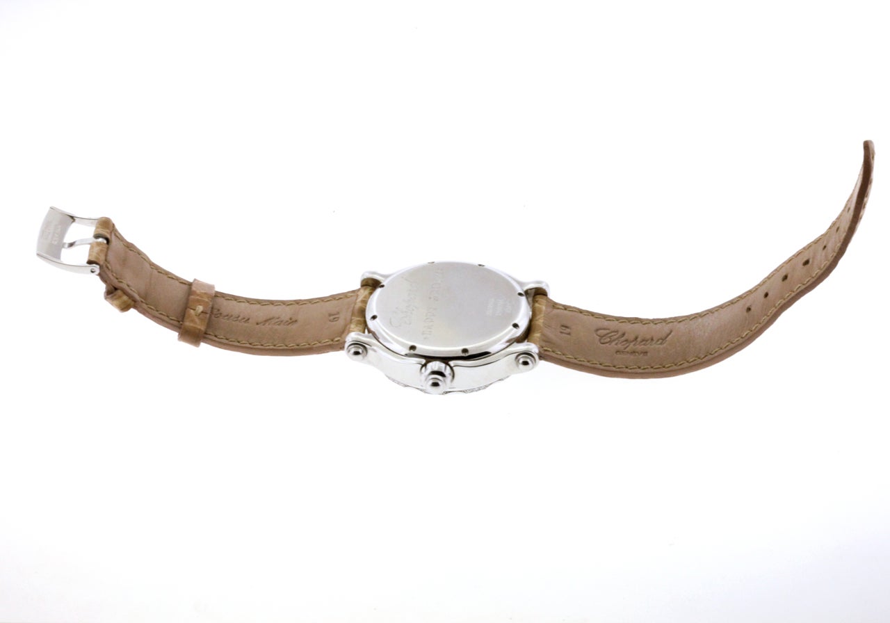 Chopard Lady's Stainless Steel and Diamond Happy Sport Snowflake Wristwatch 2