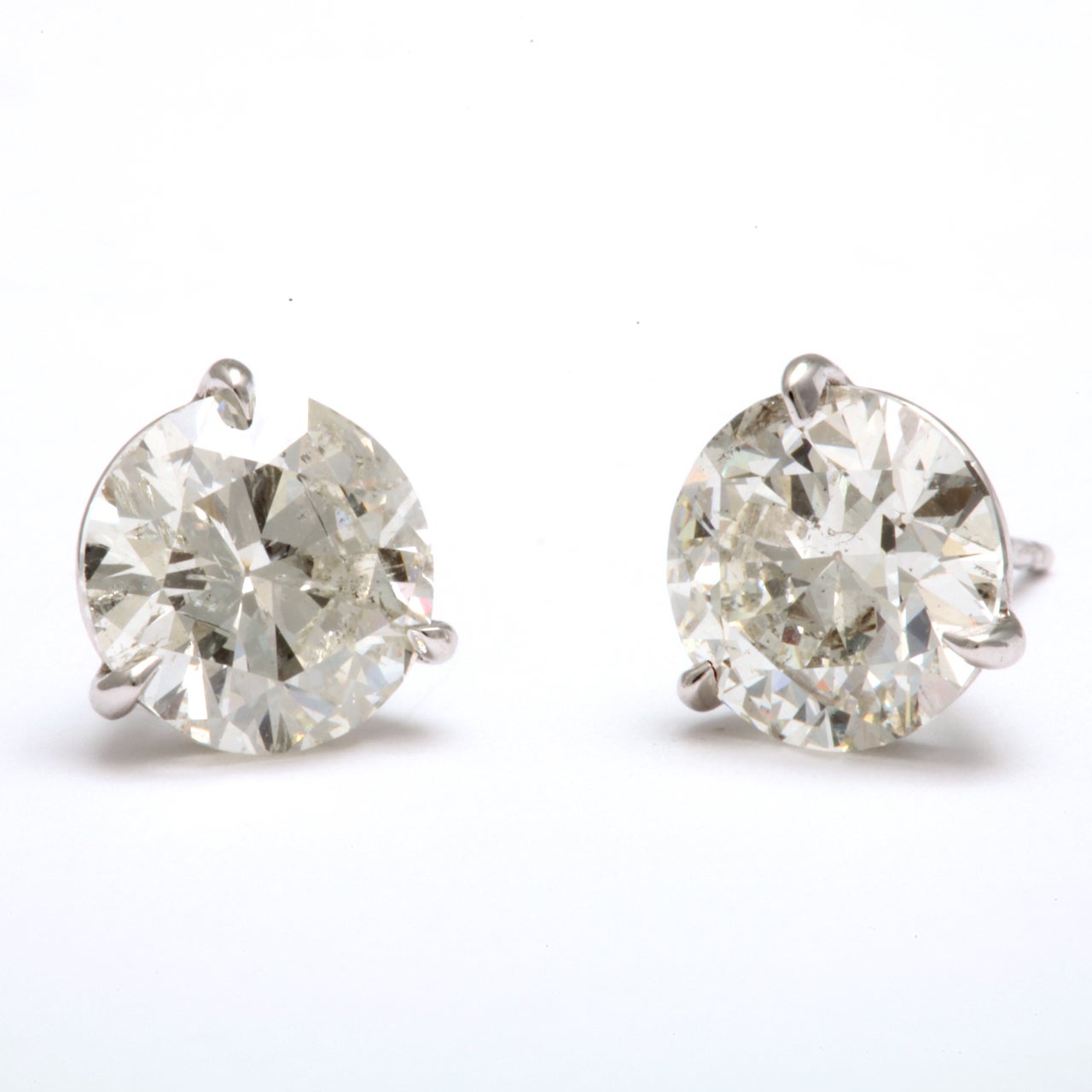 Diamond Stud Earrings, 4.84 CTS, AGI Certified For Sale 1