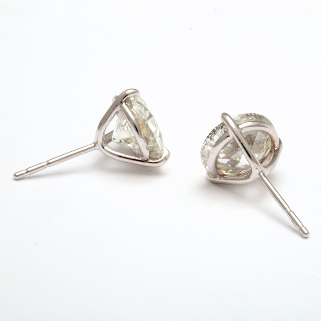 Diamond Stud Earrings, 4.84 CTS, AGI Certified For Sale 2