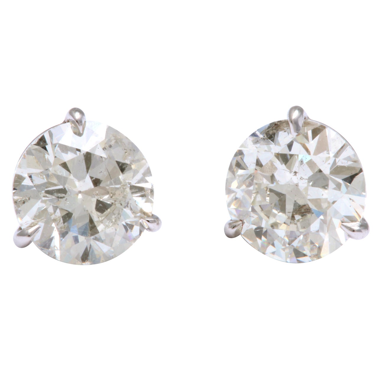 Diamond Stud Earrings, 4.84 CTS, AGI Certified For Sale