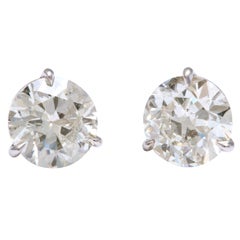 Diamond Stud Earrings, 4.84 CTS, AGI Certified