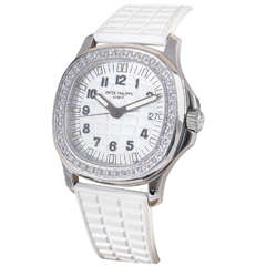 Patek Philippe Lady's Stainless Steel and Diamond Aquanaut Wristwatch Ref 5067A