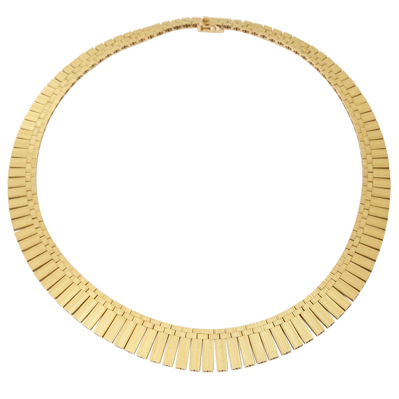 1950s French Heavy Gold Fringe Necklace