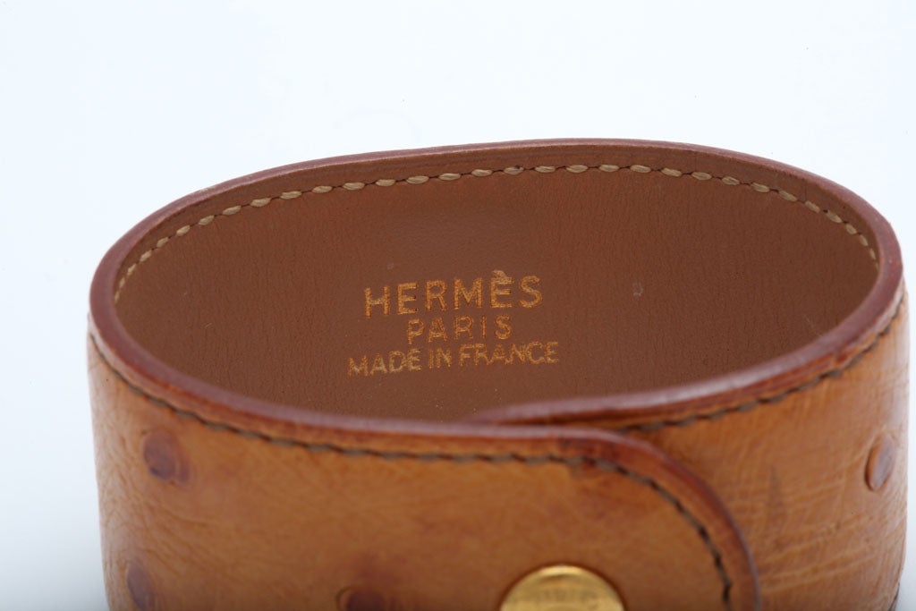 HERMES OSTRICH MEDOR BANGLE 1