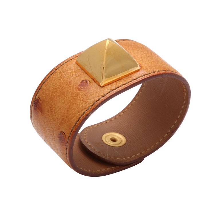 HERMES OSTRICH MEDOR BANGLE