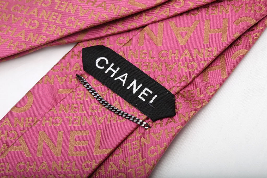 Men's MEN'S SILK FUSCHIA CHANEL TIE