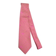 MEN'S SILK FUSCHIA CHANEL TIE