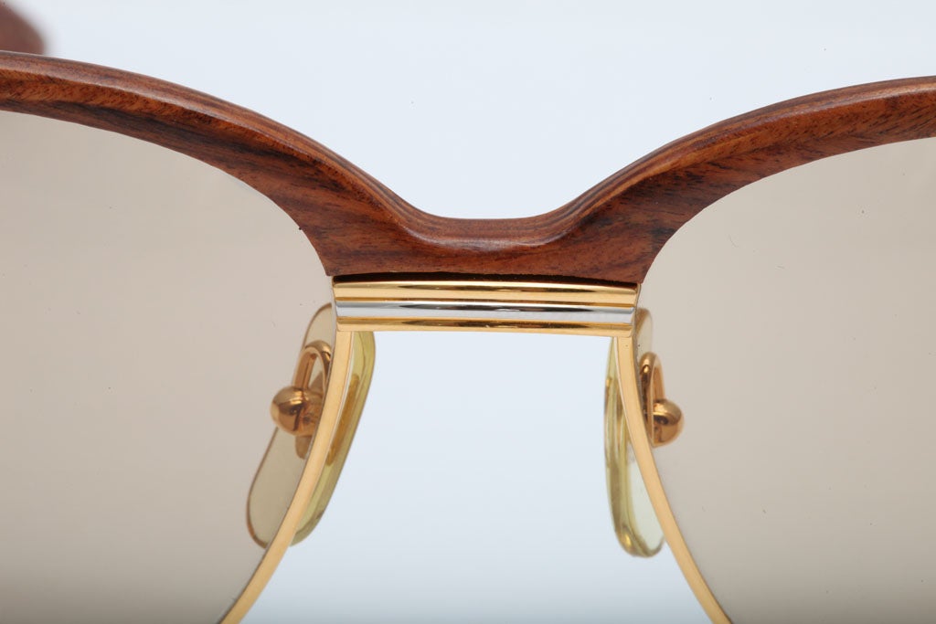 Lunettes de soleil Vintage Cartier Malmaison Palisander Rosewood 1