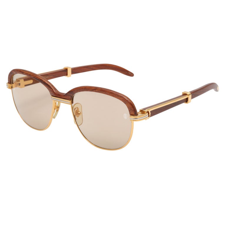 Malmaison Palisander Rosewood Vintage sunglasses at 1stDibs | cartier malmaison for sale, malmaison cartier, malmaison glasses