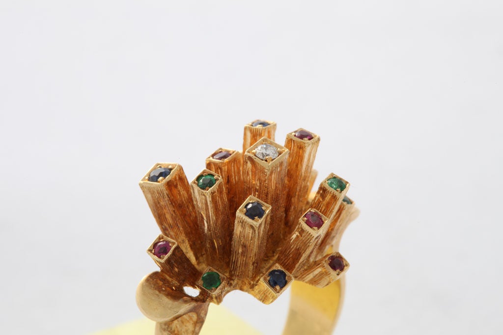 1960's Italian Sculptural Ring at 1stDibs