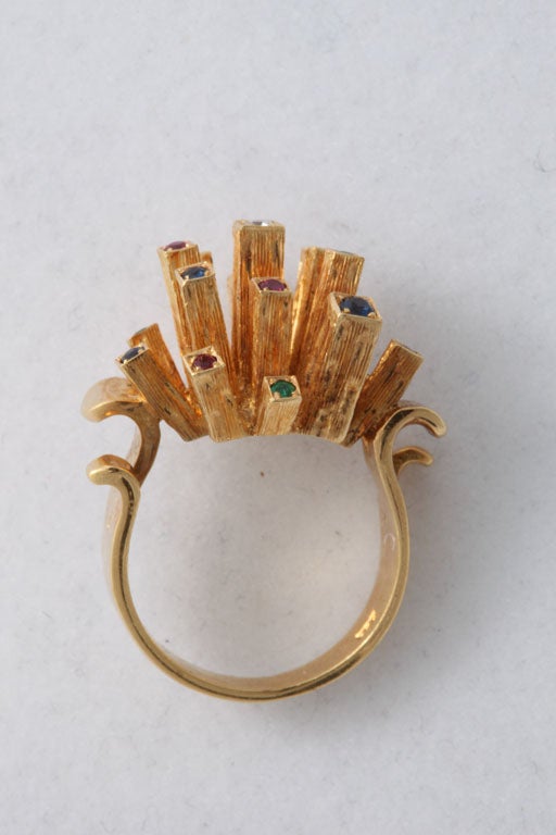 1960's Italian Sculptural Ring at 1stDibs