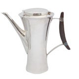 Koch & Bergfeld Sterling Silver and Rosewood Coffee-server