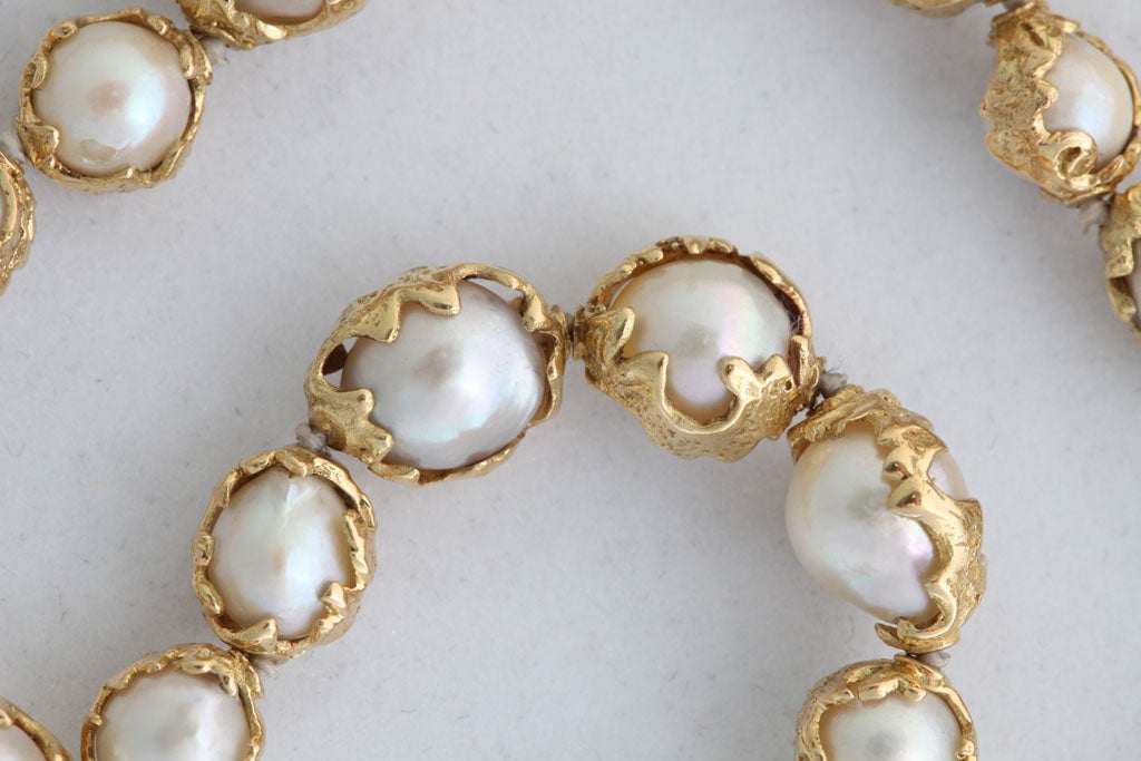 Charles de Temple 18K Gold and Pearl Necklace 1