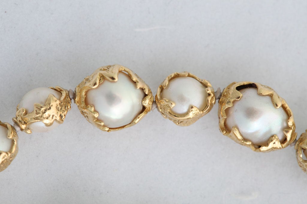 Charles de Temple 18K Gold and Pearl Necklace 4