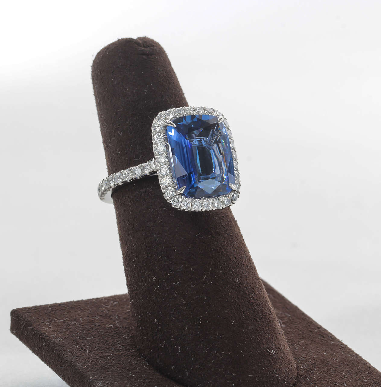 Fabulous Sapphire Diamond Platinum Ring 1