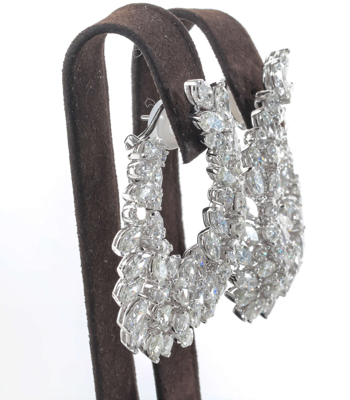 swirl diamond earrings