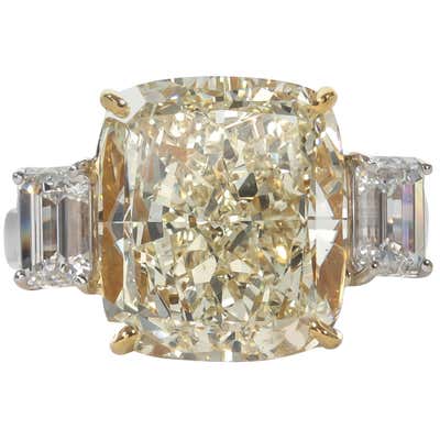 10 carat Fancy Yellow GIA Diamond Ring For Sale at 1stDibs | 10 carat ...