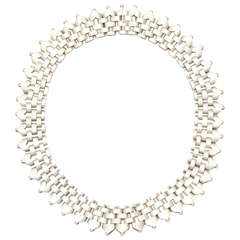 Viktorianisches Sterling Silber Halsband Halskette