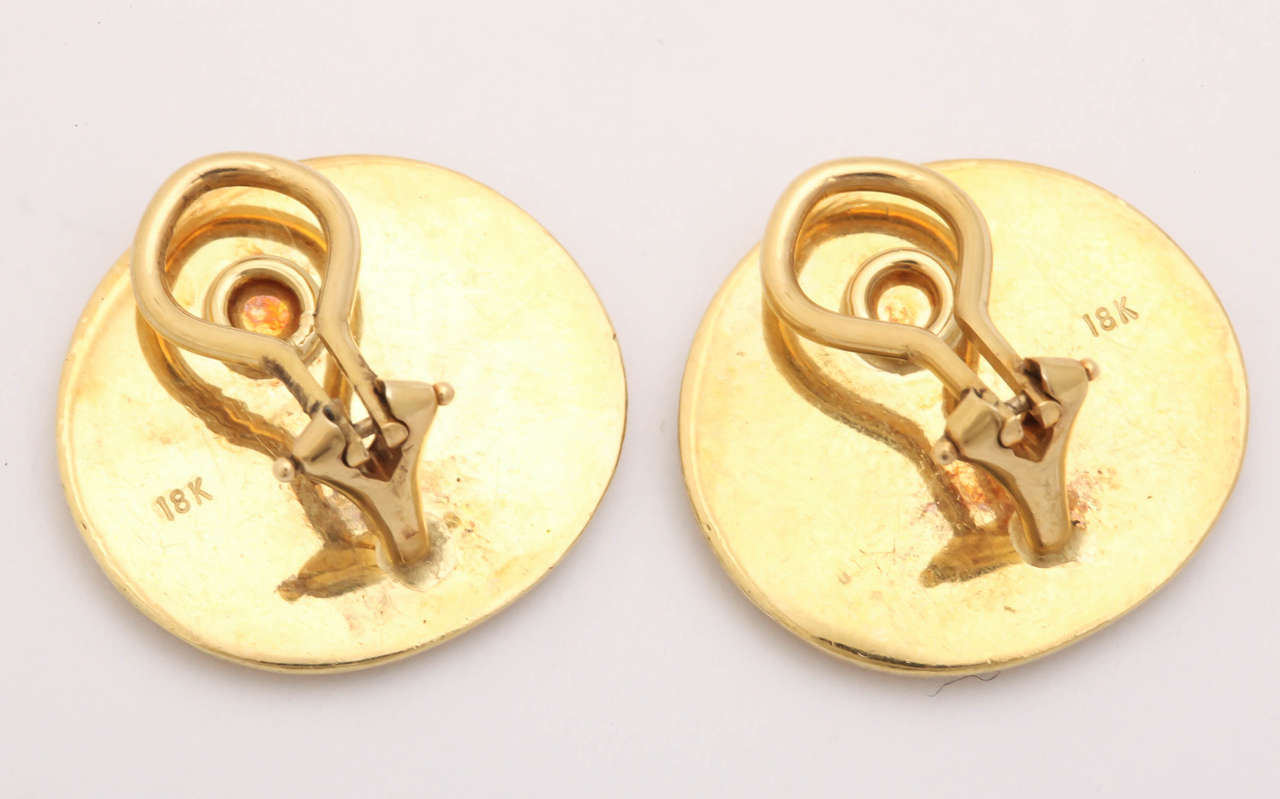 Women's Gold Pegasus Coin Clip Earrings For Sale