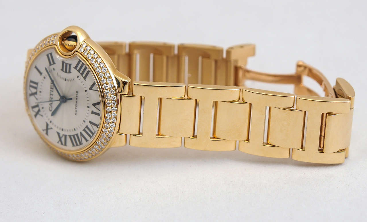 Cartier Ballon Bleu Gold & Diamonds Wristwatch 1