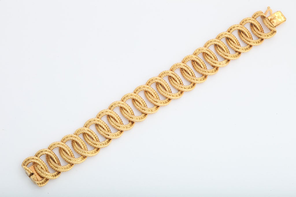 HERMES Paris Gold Rope Loop Bracelet