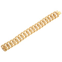 HERMES Paris Gold Rope Loop Bracelet