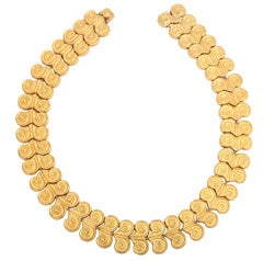 LALOUNIS Gold Ancient Crete Motif Necklace